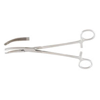 Forcep Heaney-Ballentine 8-1/2" Longitudinal Serrated Curved Single Tooth SS Ea